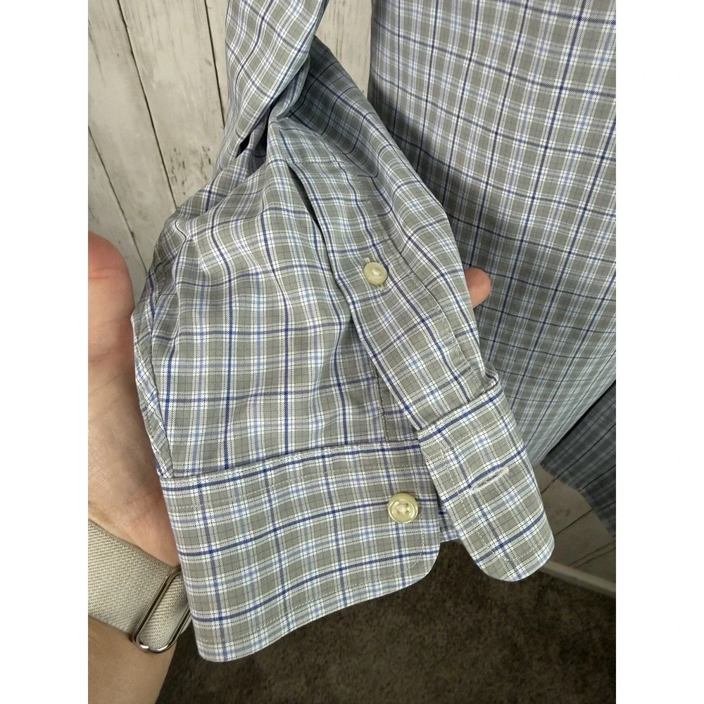 Men's Performance Ralph Lauren Polo Plaid Button Down  Shirt Classic Fit Size L